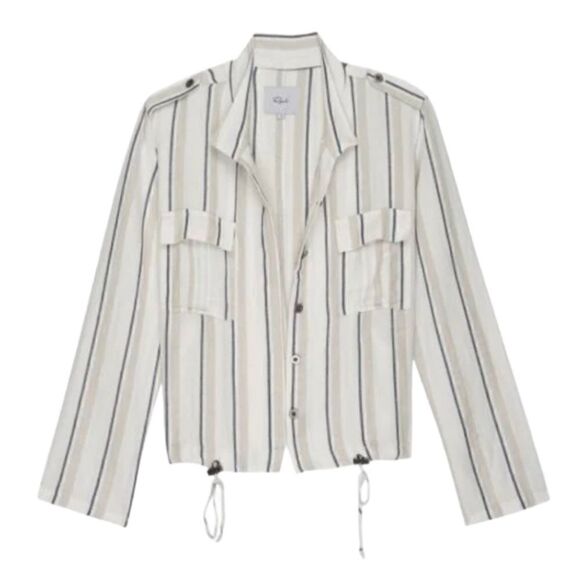 Rails Rowen Coco Stripe Linen Jacket Large - Picture 10 of 10